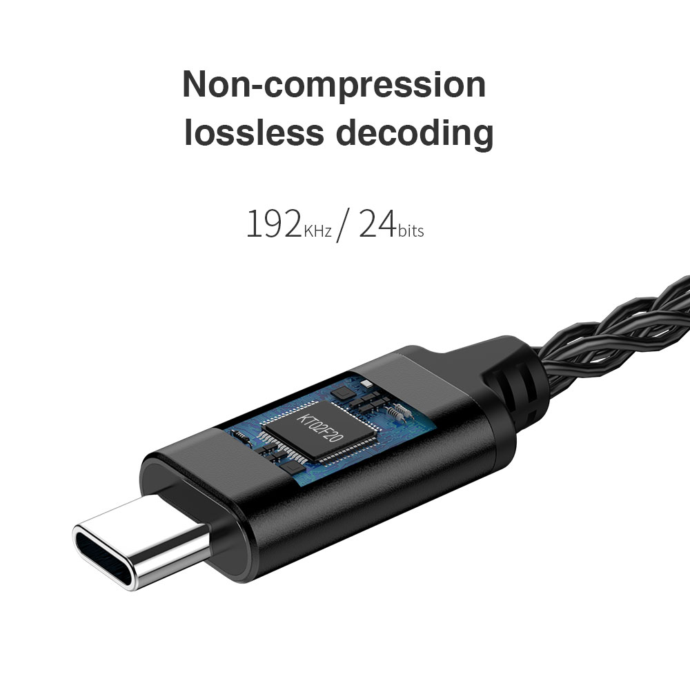 TRN TE DAC AMP Adapter Type-C do 3.5mm kabel audio chip wzmacniacz słuchawkowy PCM 96 kHz dla oficjalnego sklepu TRN