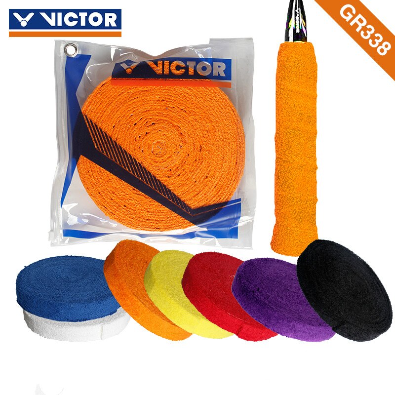 Toalla Victor Original para raqueta de bádminton, agarre supersuave, sensación de toalla, pegamento de mano, 1000cm, Gr338