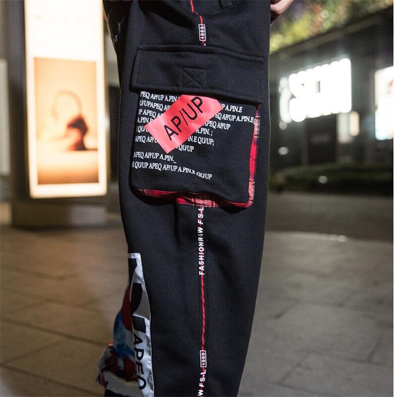 NAGRI Casual pantalones de chándal de los hombres de invierno algodón Harem pantalones 3D Graffiti de Hip Hop Streetwear hombre Harajuku camisetas Pantalones