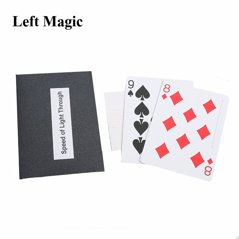 Funny Speed of Light Through Magic Tricks Card Transport Magia Magician Close Up Street Illusions Gimmicks Mentalism Props Toy