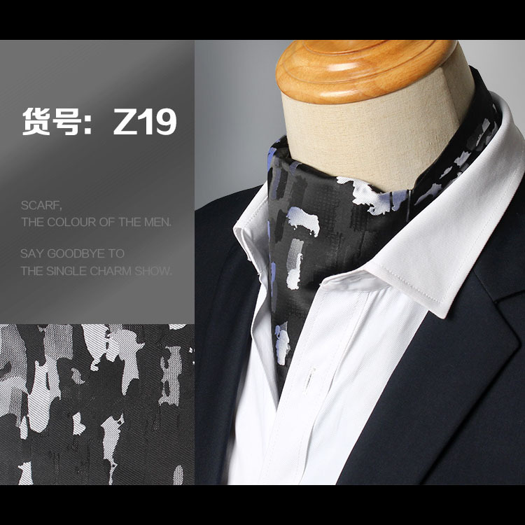Hommes Vintage Polka Dot Wedding Formal Craings.com Ascot Scrunch Self Style, Gentleman Polyester, InjPaisley Neck, fraîchement: Noir Vert