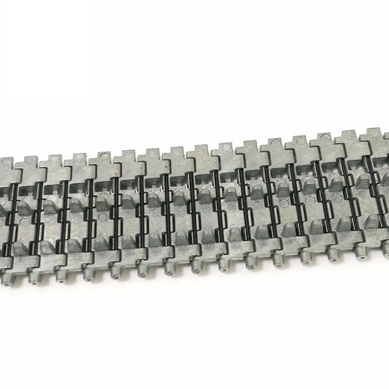 Cadena de oruga de Metal para coche Robot para 3818 partes de tanque RC Heng Long 1/16 Tiger I Tank chasis de coche un lado largo 39cm
