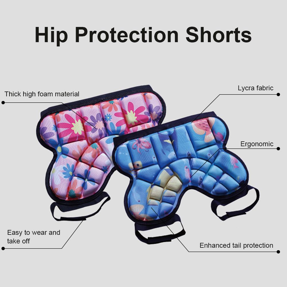 Deportes al aire libre de esquí Skate Snowboard protección Protector de esquí de patinaje Protector acolchado cadera pantalones cortos para niños de los niños