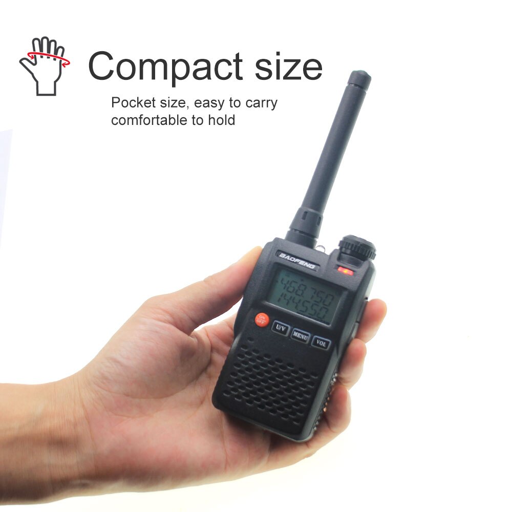 Walkie talkie Baofeng komunikator UV-3R 136-174MHz 400-470MHz mini dwuzakresowy radioodtwarzacz