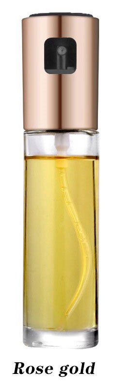 Keuken Bakken Olie Kok Olie Spray Lege Fles Azijn Fles Olie Dispenser Koken Tool Salade Bbq Koken Glas Olie Spuit: Rose Gold