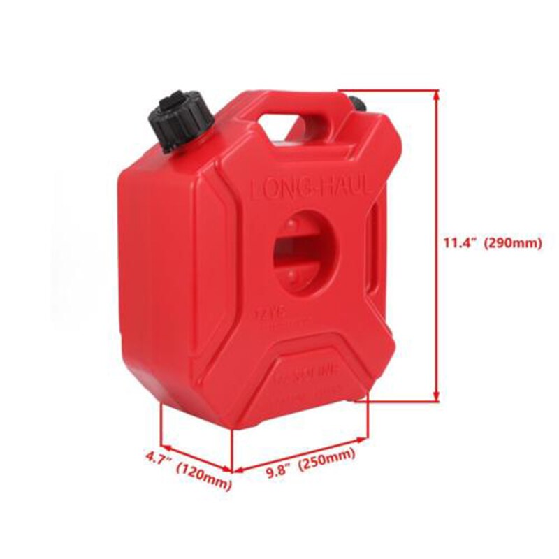 Gasoline Container 5L 1.3 Spare Gallon Container Fuel Tank Plastic 290x250x120mm Car Petrol Tanks Jerrycan Oil Container Backup