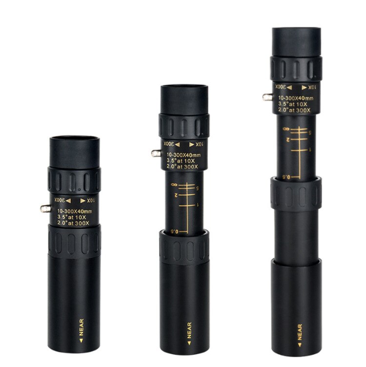 4k 10-300x 40mm bärbart zoommonokulärt teleskopstelefon bärbart zoommonokulärt teleskop+stativ+klippmobiltelefonlins