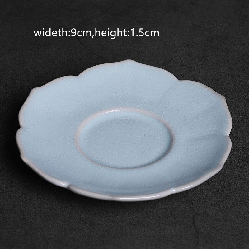 Ceramic Tea Cup Teaware Kung Fu Tea Set Cup Handmade Teacup Coaster Tea Trays Tea Bowl: Lotus coaster