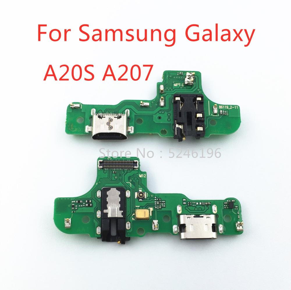 1pcs Applicable to For Samsung Galaxy A20 SM-A205F A20S A207 USB charging port charger base connector soft cable Replace parts