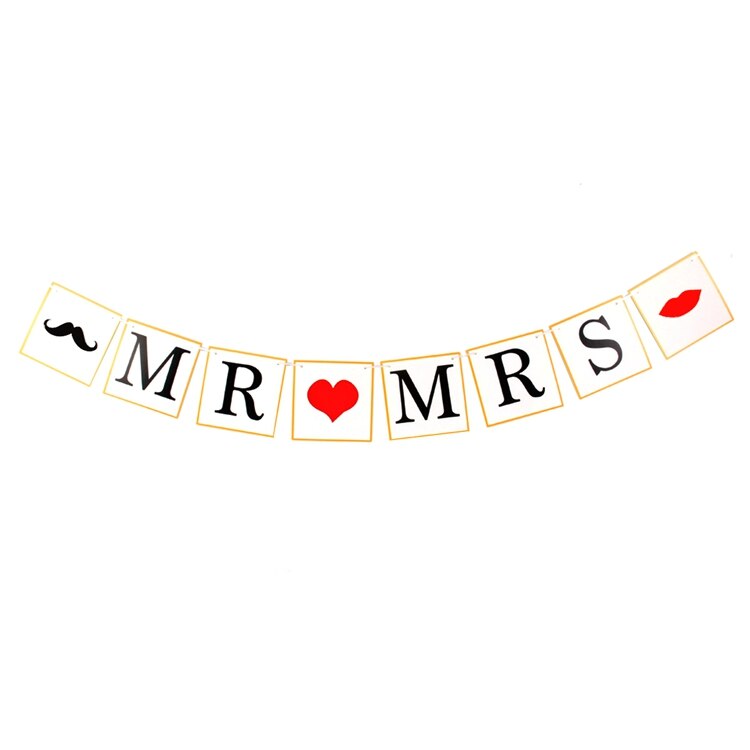 LAPHIL Mr Sra Just Married boda Banner empavesado de papel guirnalda para ser novia foto de boda stand Props gallina Photobooth Decoración: 7
