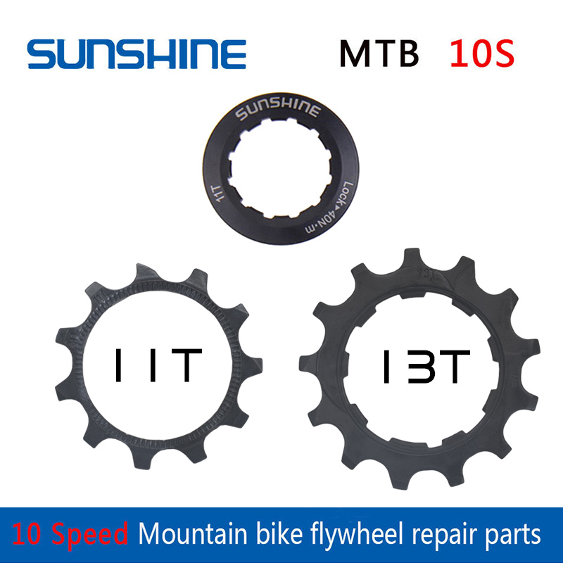 SUNSHINE-SZ piezas de reparación de piñón de volante de bicicleta negra Cassette de bicicleta de 11 velocidades 11T 12T 13T cubierta de bloqueo de volante de bicicleta