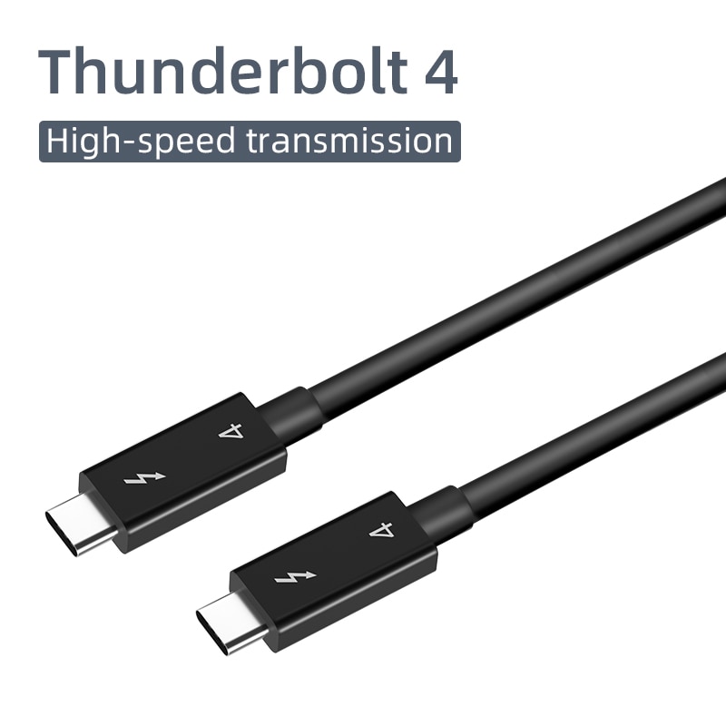 Real Thunderbolt 4 Kabel 40Gbps Voor Thunerbolt 4 Dock Station Thunderbolt4 Male Naar Thunderbolt Man Cord