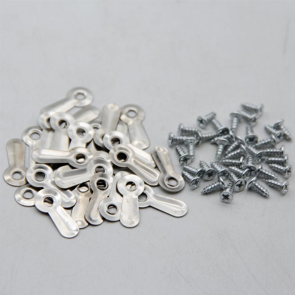 50setzt Silber Metall Haken Für Bild Spiegel Foto Rahmen Rotierenden sperren Tasten Tafel Befestigung Brads Sammelalbum DIY Zubehör