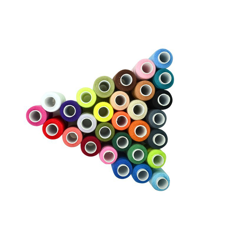 30Pcs Kleurrijke 250 Yards Machine Borduurgaren Diy Naaigaren Kit Draad Naaien Levert