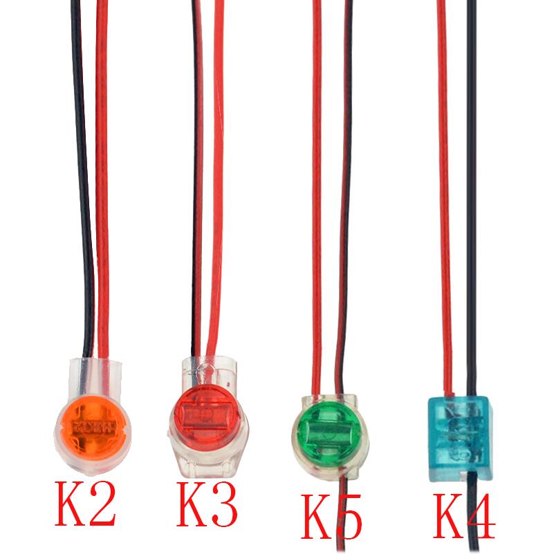 50 Pcs Rj45 Connector Crimp Connection Terminals K2/K3/K4/K5 Connector Waterproof Wiring Ethernet Cable Telephone Cord Term