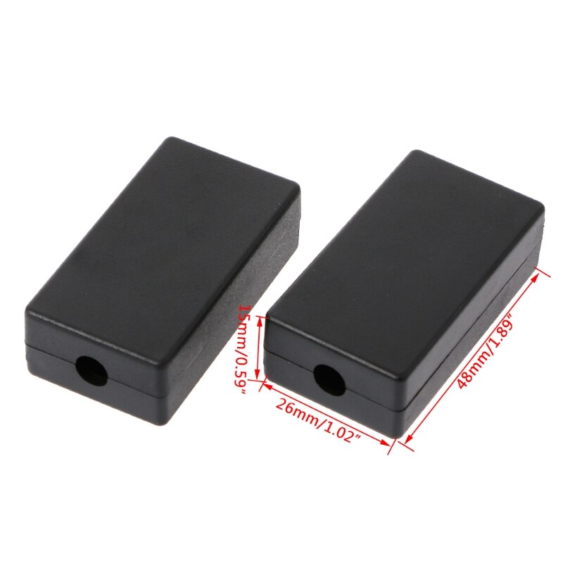 5Pcs Black Plastic Electronic Project Box Enclosure Instrument Case DIY 48x26x15mm