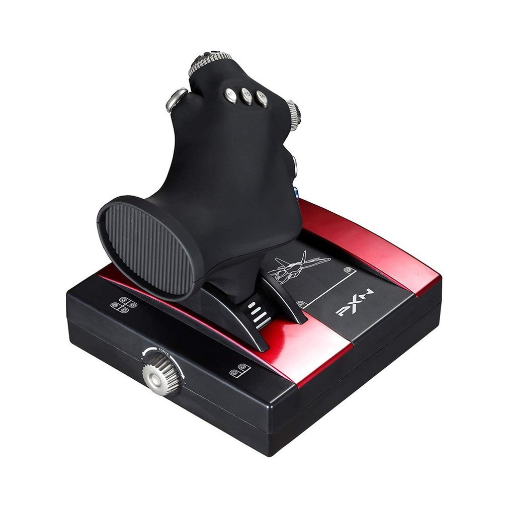 PXN-2119II USB para simulación de juego, Joystick de vuelo con función de vibración, 16 teclas de programación, copa de succión fija ajustable, DC5V