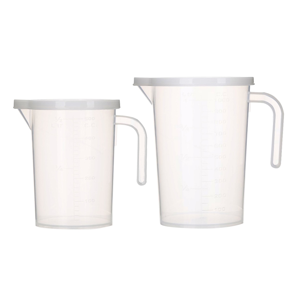 Plastic Clear Measuring Cups Kitchen Measurement Cup Liquid Measuring Jug Plastic Beaker with Handle Measuring Tool