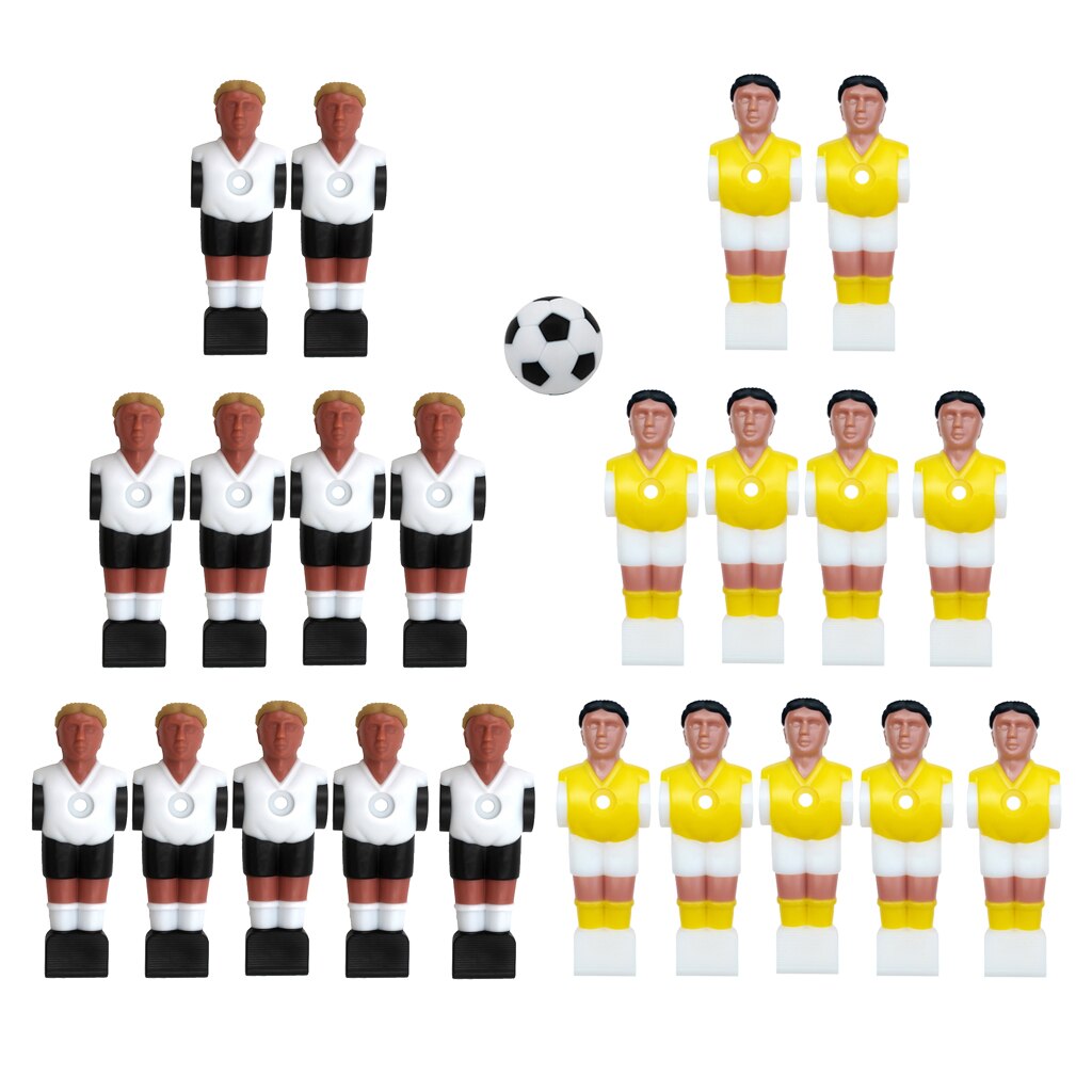 22pcs Resin Mini Foosball Men Player Miniature Football Players Accessories
