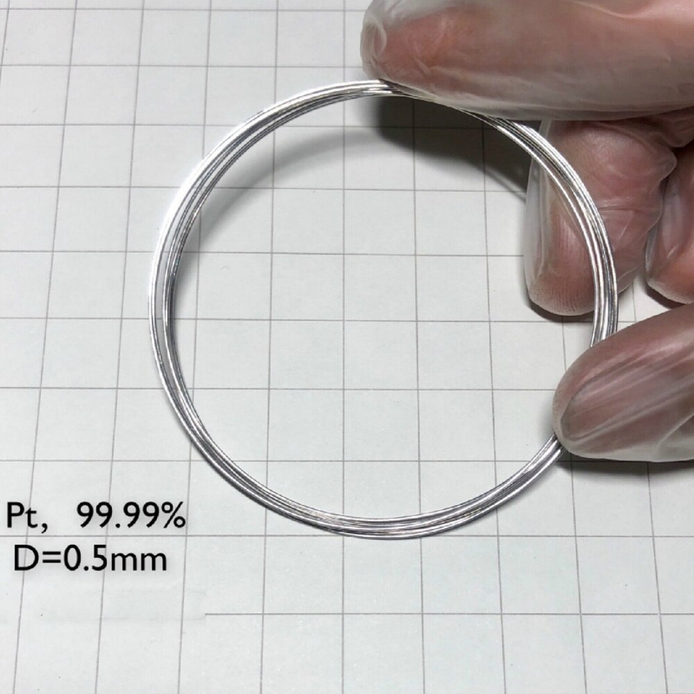 Platina Metalen Draad 99.99% Hoge Zuiverheid Wetenschappelijk Onderzoek Experiment