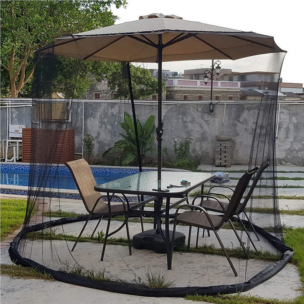 Umbrella Mosquito Net Mesh Net Screen Universal Canopy Umbrella Net for Outdoor Anti-mosquito Umbrella Net Cover for Terrace