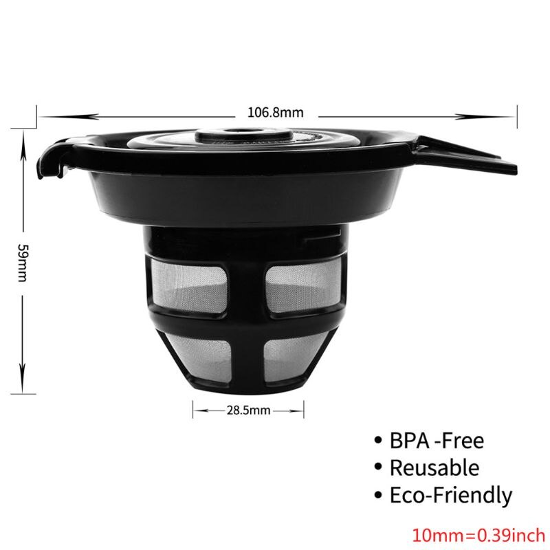 FlexBrew Coffee Filters Compatible with Hamilton Beach Reusable Stainless Steel Coffee Pod Tea Filter Dripper