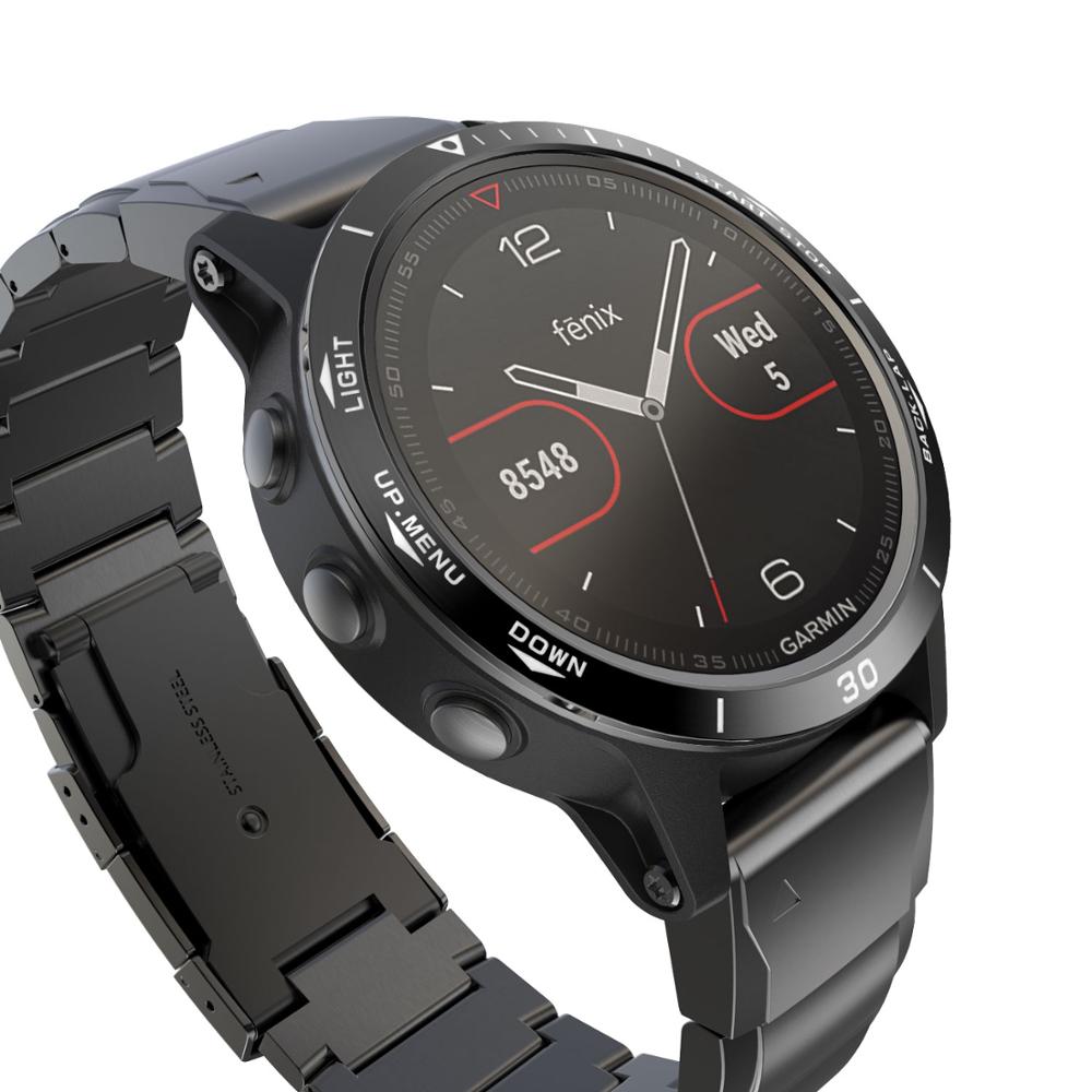 Cadre de couverture en métal pour Garmin Fenix 5 montre intelligente cadran lunette anneau style boîtier adhésif couverture Anti-rayure Protection anneau: 7