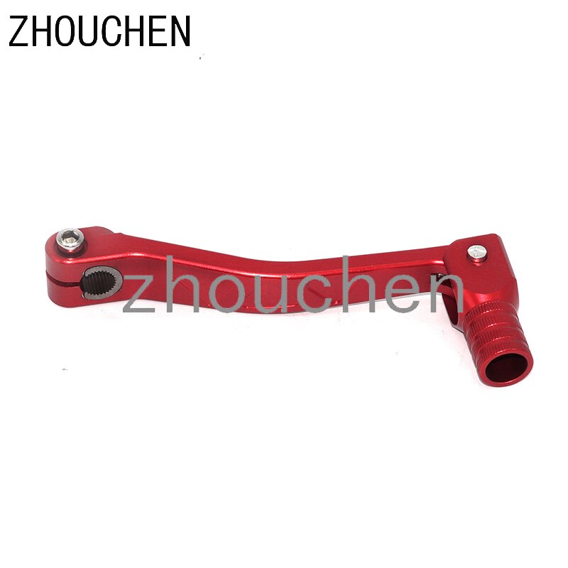 Cnc aluminium folde gear gearstang passer til 100cc-250cc motorer pit dirt bike motocross cnc -208: Rød