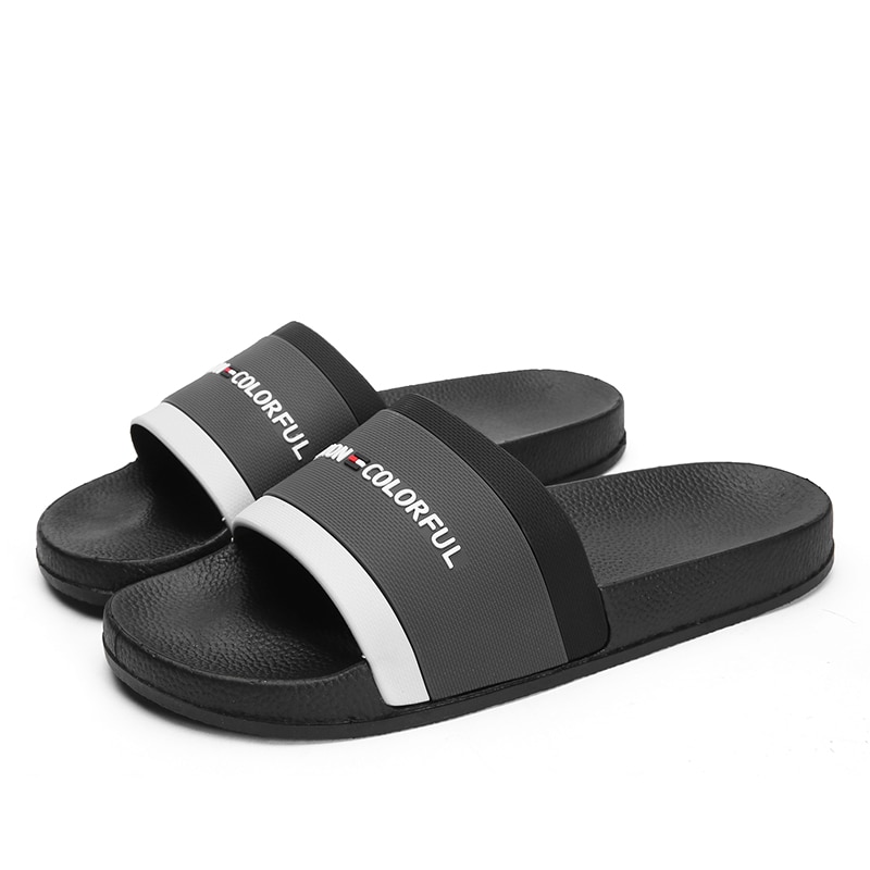Sommer badeværelse tøfler mænd og kvinder strandsandaler skridsikre herre slides high top hjemmesko udendørs mænd sko