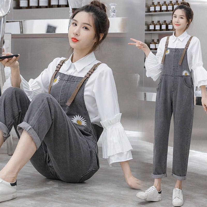 Casual Loose V-neck Sleeveless Solid Color Pregnant Women's Jumpsuit main image 1