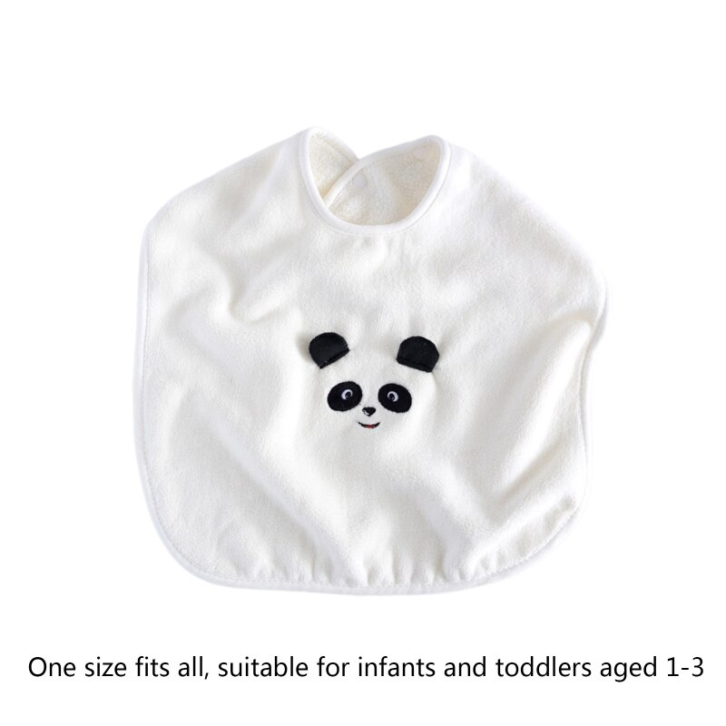 Cartoon Baby Bib Wassen Tand Handdoek Zacht Koraal Fleece Voeden Burp Doek Drukknoop Speeksel Handdoek Schort Voor Kind