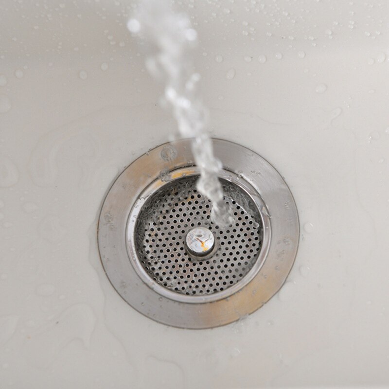 304 Stainless Steel Bathroom Drain Hair Anti-clog Filter Sewer Filter Kitchen Drains Strainers Kitchen Sink Drain Kit