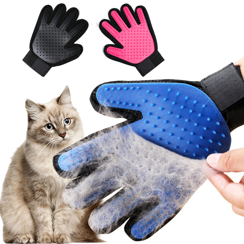 1pc Handschoen Katten Verwijderen Haar van Binnenlandse Dieren Massage Handschoen Voor Kammen Katten Puppies Honden Kleine Huisdieren Baden Schoonmaken tool
