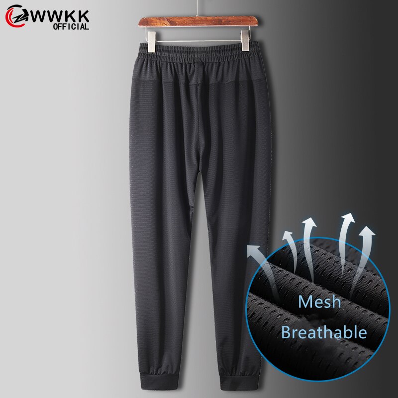 Wwkk Mannen Joggers Mannelijke Mesh Broek Casual Broek Joggingbroek Jogge Casual Sportscholen Fitness Joggingbroek