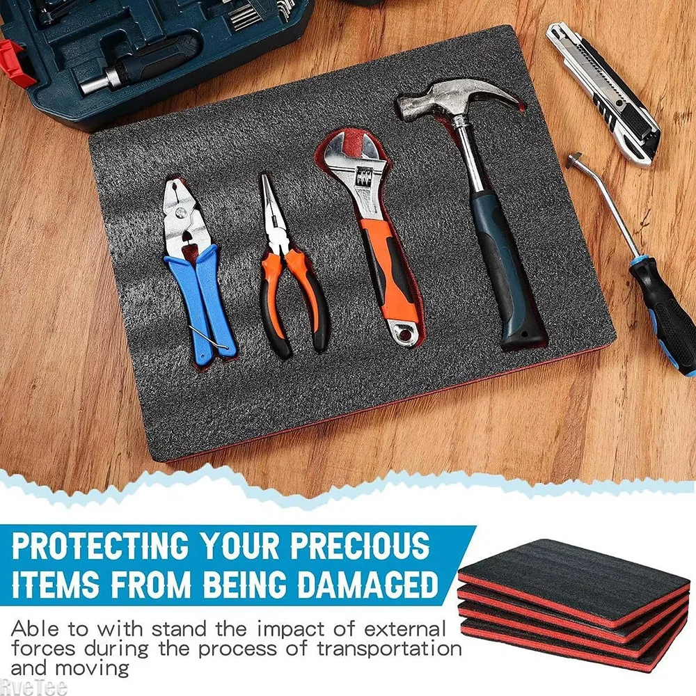 4 Stuks Gereedschapskist Schuim Camera Case Demping Insert Vel Inserts Verpakking Schuim Pad Voor Transport DIY Ambachten Toolbox Liner