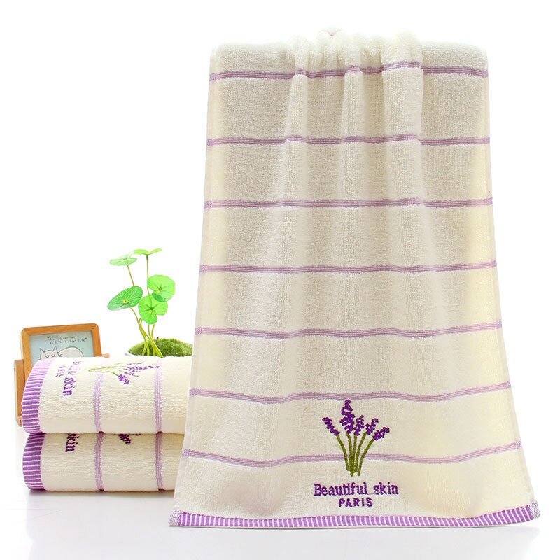 Cotton Towel High Absorbent Face Towel Bath Towel Beach Towel For Adults Quick Dry Soft comfortable Towels set bathroom: Milky 74X34 1pc