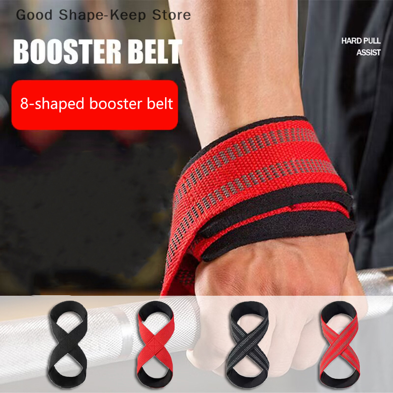 1 Pair Weightlifting Hand Belt Anti-Slip Sport Fitness Wrist Wraps Straps Gym Support Lifting Grip Belt Fitness Bodybuilding