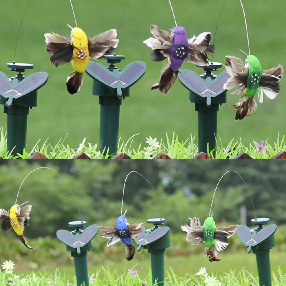 Puutarha lepattava sähkö kolibri koristelu värinä tanssi lentävä piha aurinkovoima koti askartelu värikäs satunnainen väri