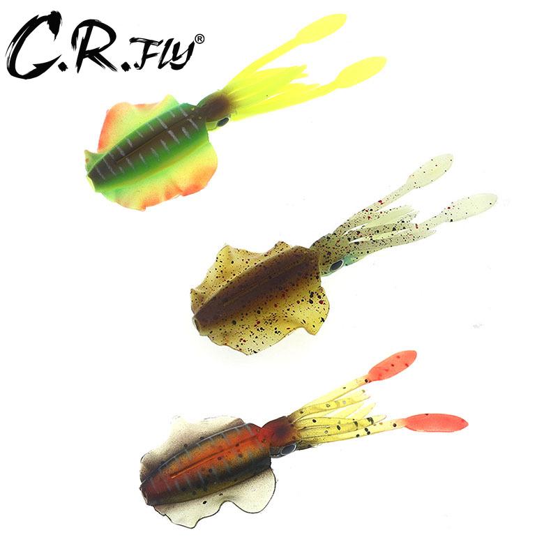 1pc Fishing Soft Squid Lure 7g 10cm Luminous/UV Squid Jig Fishing Lures For Sea Fishing Wobbler Bait