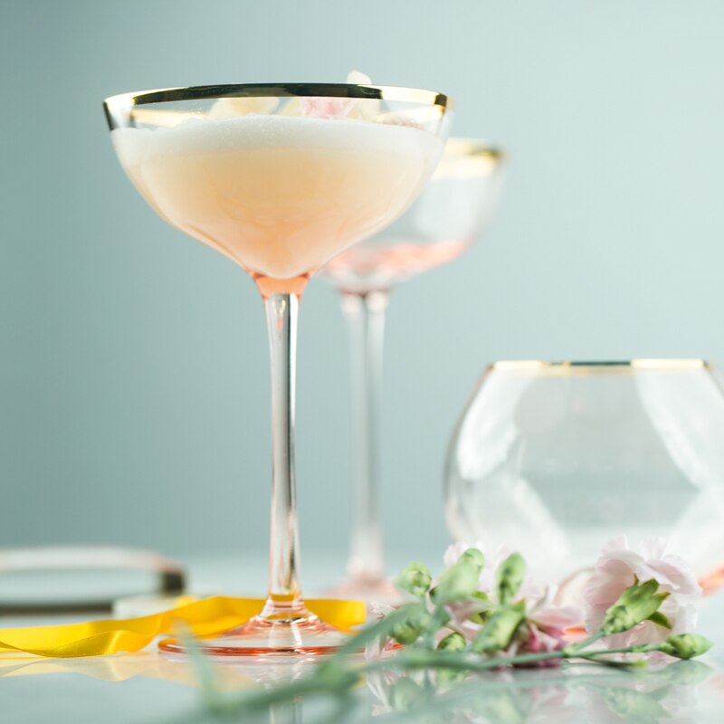 Europa håndmalet guld krystal vinglas pink bæger cocktailglas champagneglas dessertkop mælkeglas bryllupsglas