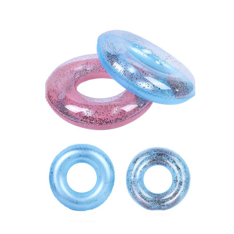 Inflatable Adult Children Swimming Ring Inflatable Pool Float Circle For Adult Children Swim Sequins Swimming Ring Floating Pool