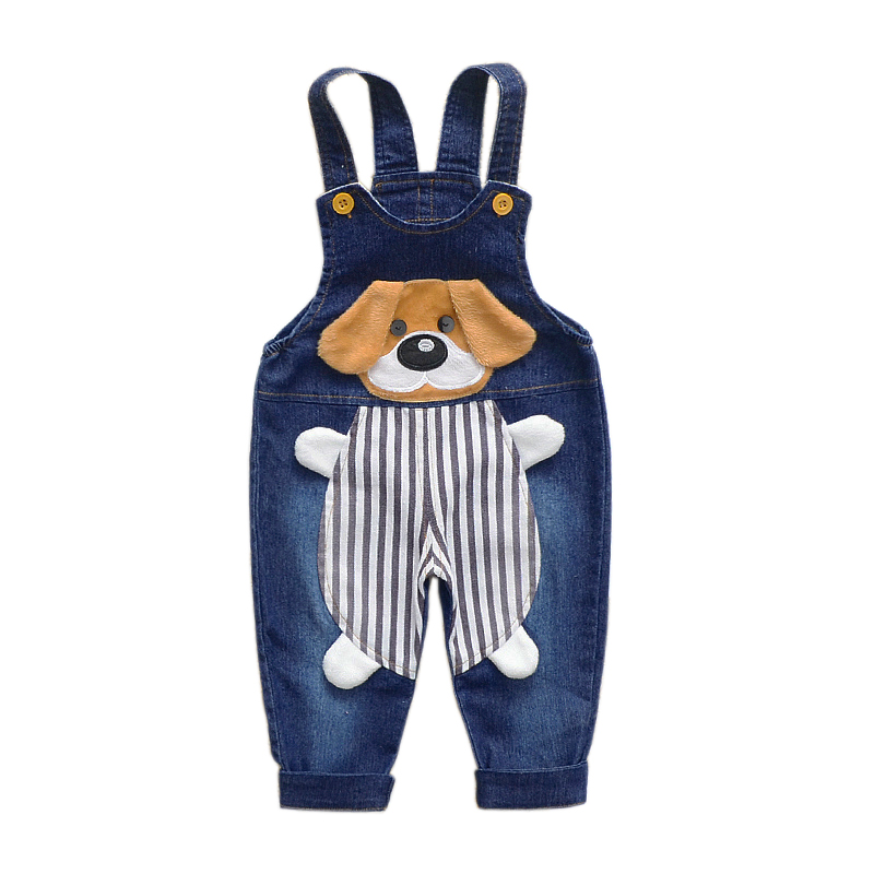 Diimuu Baby Kinderen Jongens Kleding Rompertjes Peuter Kids Overalls Denim Broek Casual Jumpsuits Lange Mouwen Cartoon Broek 1-3T: 2T