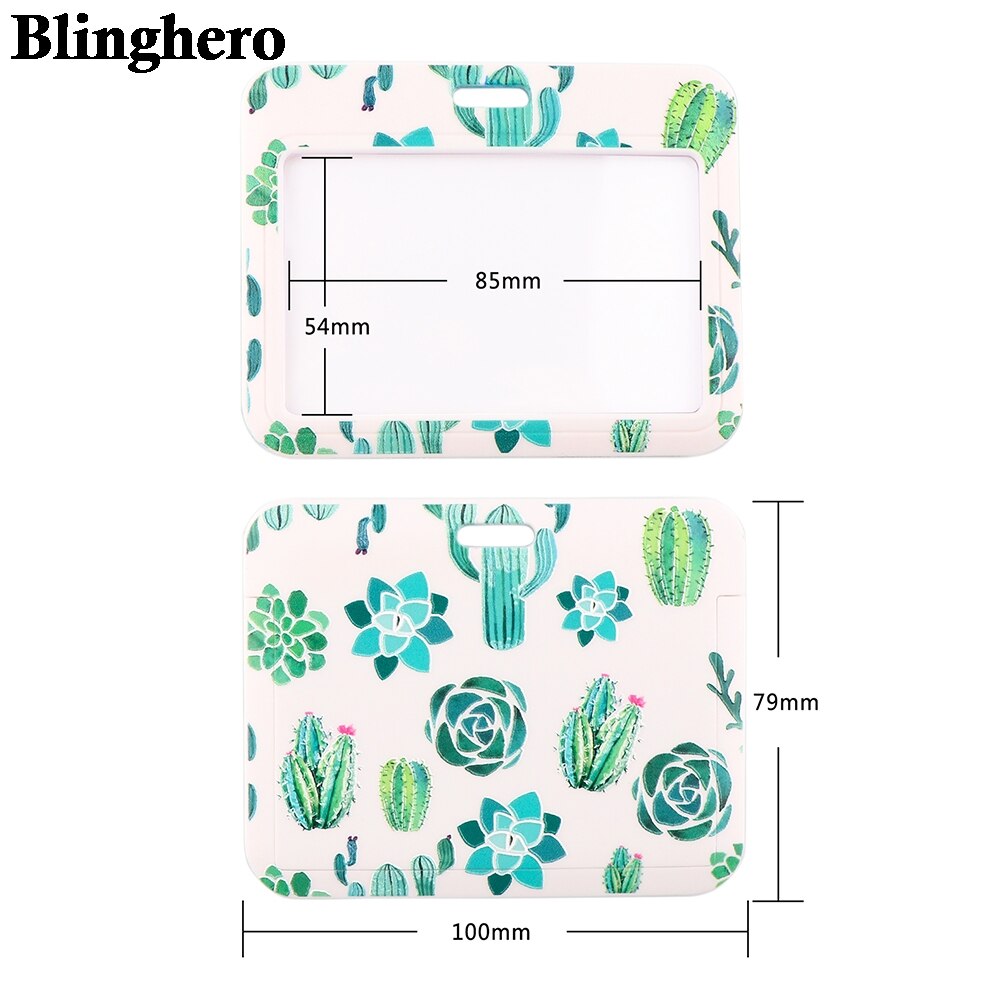 CB356 Plant Cactus Lanyard ID Badge Holder Car KeyChain ID Card Passport Gym Phone Badge Kids Key Ring Holder Jewelry