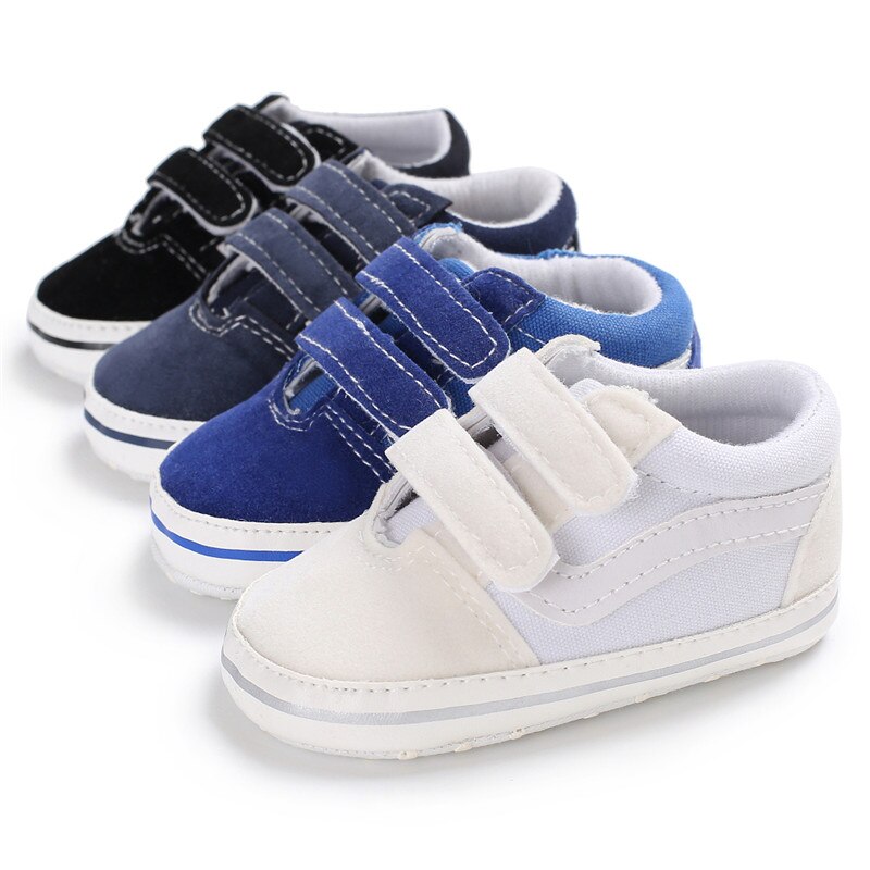 0-18m fasion nyfødt barn baby dreng pige sko blød sål hvid barnevogn sko sneakers hvid canvas casual tenis infantil sneaker