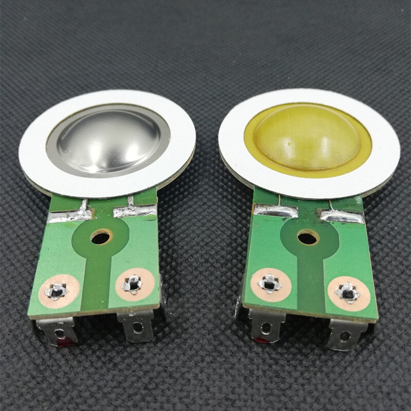 Bobina de voz de alambre redondo de resina/película de titanio, cabeza de accionamiento de 8 Ohm, accesorios de película triple , 25 núcleos, Tweeter 25,4, 2 uds.
