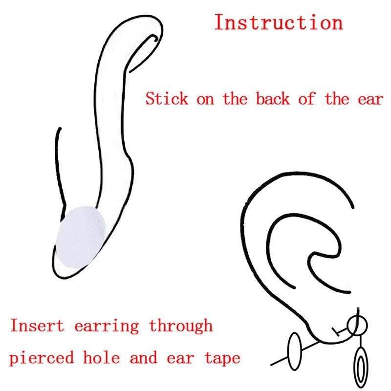 For Stretched Or Torn Ear Lobes Relieve Strain From Heavy Earrings 60Patches Invisible Ear Lift For Ear Lobe Support Tape
