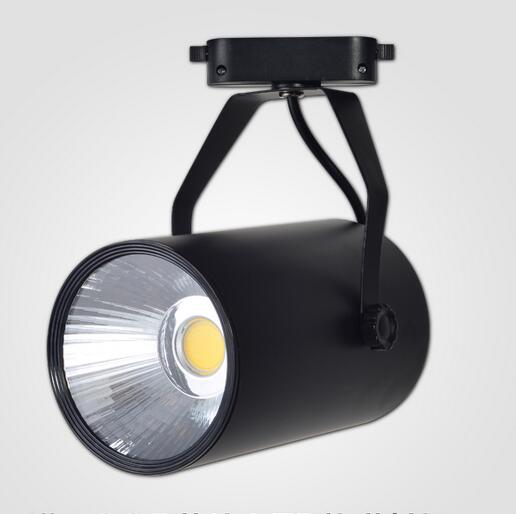 15w Led track light supplier white/black housing avaible COB spot showroom track lights two lines wire 110lm/w CE