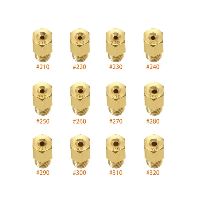 Veryus 12 stk./sæt karburator hoveddyser til mikuni vm tm tmx karburator  #210 220 230 240 250 260 270 280 290 300 310 320