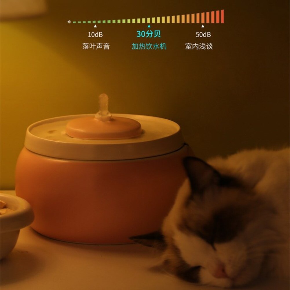 1.8L Ceramic Cat Drinking Water Fountain For Cats Dogs Drinking Bowl Electric Automatic Cat Water Fountain Dispenser Pet Bowl
