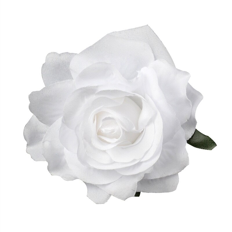 3Pcs 10 Cm Grote Kunstmatige Rose Silk Flower Heads Voor Bruiloft Decoratie Diy Krans Geschenkdoos Scrapbooking Craft Nep bloemen: White